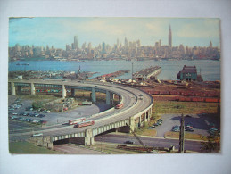 US: New York Panorama - Lincoln Tunnel Approach - 1968 Sent To Czechoslovakia, Air Mail - Brücken Und Tunnel