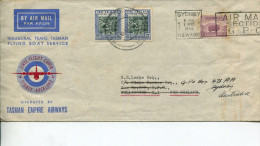 (338) New Zealand Airmail Cover To Australia - 1940 - Inaugural Trans-Tasman Flying Boat Service - Lettres & Documents