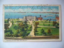 US: New York City - Aquarium, Battery Park, Formerly Known As Castle Garden, Railway  - 1931, Used - Parques & Jardines