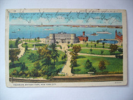 US: New York City - Aquarium, Battery Park, Formerly Known As Castle Garden, Railway  - 1931, Used - Parks & Gardens