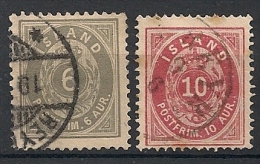 Islande Island. 1876. N° 7 Et 8 . Oblit. - Usados