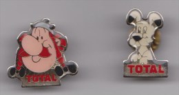 OBELIX IDEFIX Un Lot De 2 Pin's Pour TOTAL - Pins