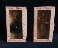 2 Poupées PEYNET C´est PEYNET Qui M´a Dessinée  MISS TWIST Et BEAUX-ARTS Technigom Paris 1950 - Puppen