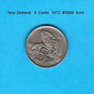 NEW ZEALAND    5  CENTS  1972   (KM # 34) - Nouvelle-Zélande