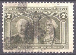 Canada 1908 Quebec Tercentenary 7c Olive Used  SG 192, SC 100 - Usados