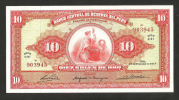 [NC] PERU' - BANCO CENTRAL De RESERVA Del PERU' - 10 SOLES (1965) - Peru