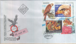 2004   Fauna Birds Prey Preservation Black Sea Protection S/S- FDC  Bulgaria /Bulgarie - FDC