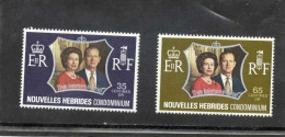 NOUVELLES-HEBRIDES : Noces D'Argent Des Souverains Britanniques : Elizabeth II, Et Prince Philip - Légende En Français. - Nuevos