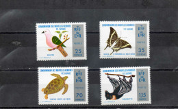 NOUVELLES-HEBRIDES : Oiseau (Nautou, Pigeon Du Pacifique), Papillon (queue D'hirondelle), Roussette, Tortue Verte De Mer - Nuevos