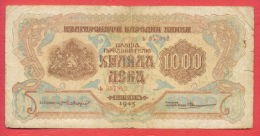 B452 / 1945 - 1 000 LEVA - Bulgaria Bulgarie Bulgarien Bulgarije - Banknotes Banknoten Billets Banconote - Bulgarie