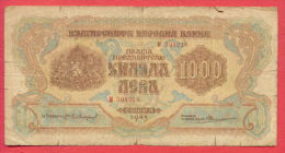 B453 / 1945 - 1 000 LEVA - Bulgaria Bulgarie Bulgarien Bulgarije - Banknotes Banknoten Billets Banconote - Bulgaria
