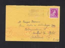 Brief Antwerpen Nach Deutschland Zensur - Brieven En Documenten