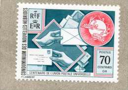 NOUVELLES-HEBRIDES : 100 Ans De L'UPU (Union Postale Universelle)  :lettres, Sigle - Légende En Français - - Neufs