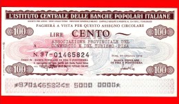 MINIASSEGNI - ISTITUTO CENTRALE BANCHE POPOLARI ITALIANE - FdS - 014 - [10] Checks And Mini-checks