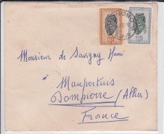 CONGO BELGE - 1952 - LETTRE De MANONO Pour DOMPIERRE - Storia Postale
