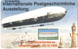 TARJETA DE ALEMANIA DE UN SELLO  CON UN TELEDIRIGIBLE (FARO-LIGHTHOUSE) (STAMP-SELLO) GLOBO-BALLOON - Timbres & Monnaies