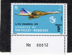 NOUVELLES-HEBRIDES : Concorde (Avion) : 1er Vol Commercial Paris-Dakar-Rio-Dakar-Paris - Transport  - Francais - Neufs