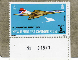 NOUVELLES-HEBRIDES : Concorde (Avion) : 1er Vol Commercial Paris-Dakar-Rio-Dakar-Par Is - Transport  - Anglais - Ungebraucht