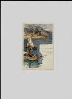 Principauté De Monaco  MONACO  Repr.Acquarelle WIELANDT 1899.Obl.T84 LA TURBIE 9 AVRIL 01 TARIF UPU - Sammlungen & Lose