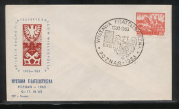 POLAND 1963 30TH ANNIV WIELKOPOLSKA PHILATELIC MOVEMENT PHILATELIC EXPO COMM COVER POZNAN EAGLE PZF POLISH PHILATELIC - Covers & Documents