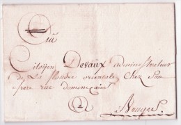 L. Datée De GISTELLES 4ième Année Républ. Pour L'administrateur De La Flandre Orient. à Bruges. Texte Assignats - 1794-1814 (Franse Tijd)