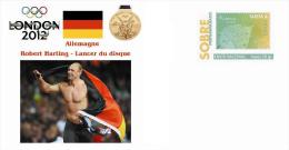 Spain 2014 - Olympic Summer Games London 2012 - GERMANY Gold Medals Special Prepaid Cover - Verano 2012: Londres