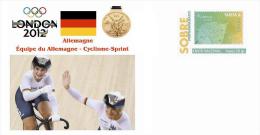 Spain 2014 - Olympic Summer Games London 2012 - GERMANY Gold Medals Special Prepaid Cover - Verano 2012: Londres