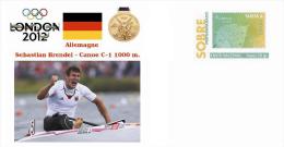 Spain 2014 - Olympic Summer Games London 2012 - GERMANY Gold Medals Special Prepaid Cover - Summer 2012: London