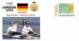 Spain 2014 - Olympic Summer Games London 2012 - GERMANY Gold Medals Special Prepaid Cover - Verano 2012: Londres