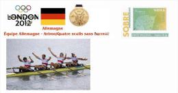 Spain 2014 - Olympic Summer Games London 2012 - GERMANY Gold Medals Special Prepaid Cover - Verano 2012: Londres