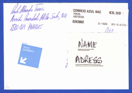 ENVELOPPE -- CORREIO AZUL NACIONAL, PAREDES . 4580 PAREDES - 2013.10.24 - Maschinenstempel (EMA)