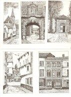 Diest : 5 Pentekeningen Op Postkaartformaat Van A. Wellens - Diest