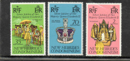 NOUVELLES-HEBRIDES : 25 Ans De L'accession Au Trône De Sa Majesté Elizabeth II L - Royauté - Anglais - Unused Stamps