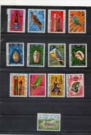 NOUVELLES-HEBRIDES : T.P De 1972-73 Surchargés Nouvelle Valeur- Oiseaux, Coquillages, Art - Anglais - Unused Stamps