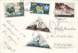 SAN MARINO   /   ITALIA ( Palermo)   - Card _ Cartolina Postale -  Gemelli Lire 3 X 3 + 1 + 2 - Briefe U. Dokumente