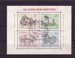 GERMANY BERLIN 1969 Berlin Zoo Michel Cat  N° Block 2  Very Fine Used - Blokken