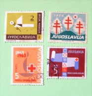 Yugoslavia 1961/63 Red Cross Origami Paper Bird Tuberculosis Label 1956 - Used Stamps