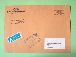 Belgium 2013 - 3 Official Covers To Nicaragua - Stampless - Nicaragua Arriving Cancels - Lettres & Documents