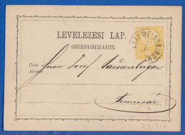 Ungarn; PC Korrespondenz Karte 2 Kr; 1872; Stempel Banat Weisskirchen - Entiers Postaux