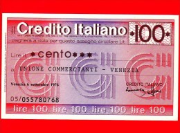 MINIASSEGNI - CREDITO ITALIANO  - FdS - CI100060976F - [10] Checks And Mini-checks