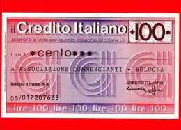 MINIASSEGNI - CREDITO ITALIANO  - FdS - CI100090376A - [10] Chèques