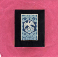 AFRIQUE EQUATORIALE FRANCAISE AEF 1941 PHOENIX FENICE 10 CENT MH. - Unused Stamps