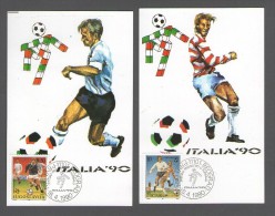 JUGOSLAVIJA YUGOSLAVIA  2 X MAXIMUM CARD ITALIA 1990 FOOTBALL SOCCER - 1990 – Italien