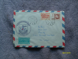 Postal History COVER Gronland Greenland 1981 GROENLANDIA By Air Mail Busta Fischereischutzboot Annullo Godthab - Covers & Documents
