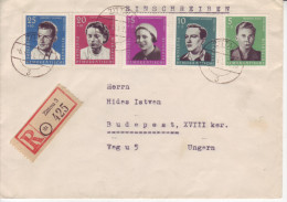 1961 6.4 Einschreiben Zittau Nach Ungern, Yv. 523/27 Mi. 808/12 - Covers & Documents