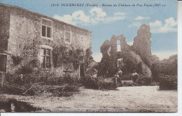 85 POUZAUGES - (animé) Ruines Du Château De PUY PAPIN - Nr 1218 Jehly Poupin - D18 20 - Pouzauges