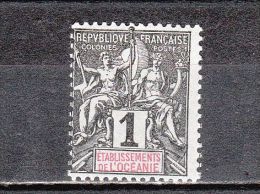 Océanie YT 1 * : Pêcheur , Pirogue - 1892 - Unused Stamps