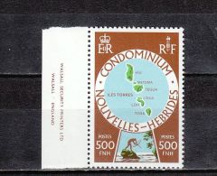 Nouvelles-Hébrides YT 507 ** : Série Courante , Carte Des îles - 1977 - Nuevos