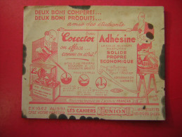 BUVARD D' APRES REB    DEUX BONS COMPERES DEUX BONS PRODUITE  CORECTOR  ADHESINE  LES CAHIERS UNION - Stationeries (flat Articles)