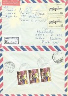 TIMBRES - STAMPS - LETTRE RECOMMANDÉE - CAP VERT / CAPE VERDE POUR PORTUGAL - 40e. ANNIVe. DE ICAO ET ALPHABETISATION - Cap Vert